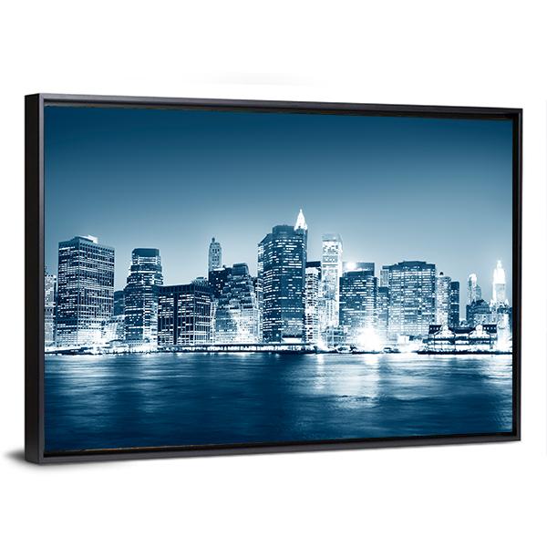 Building Skyscraper NY Panoramic Canvas Wall Art-1 Piece-36" x 12"-Tiaracle