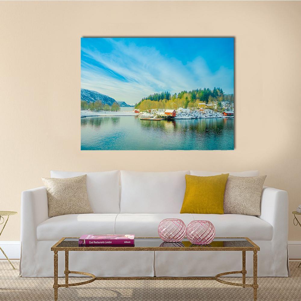 Buildings In Coastal Scenes Canvas Wall Art-1 Piece-Gallery Wrap-48" x 32"-Tiaracle