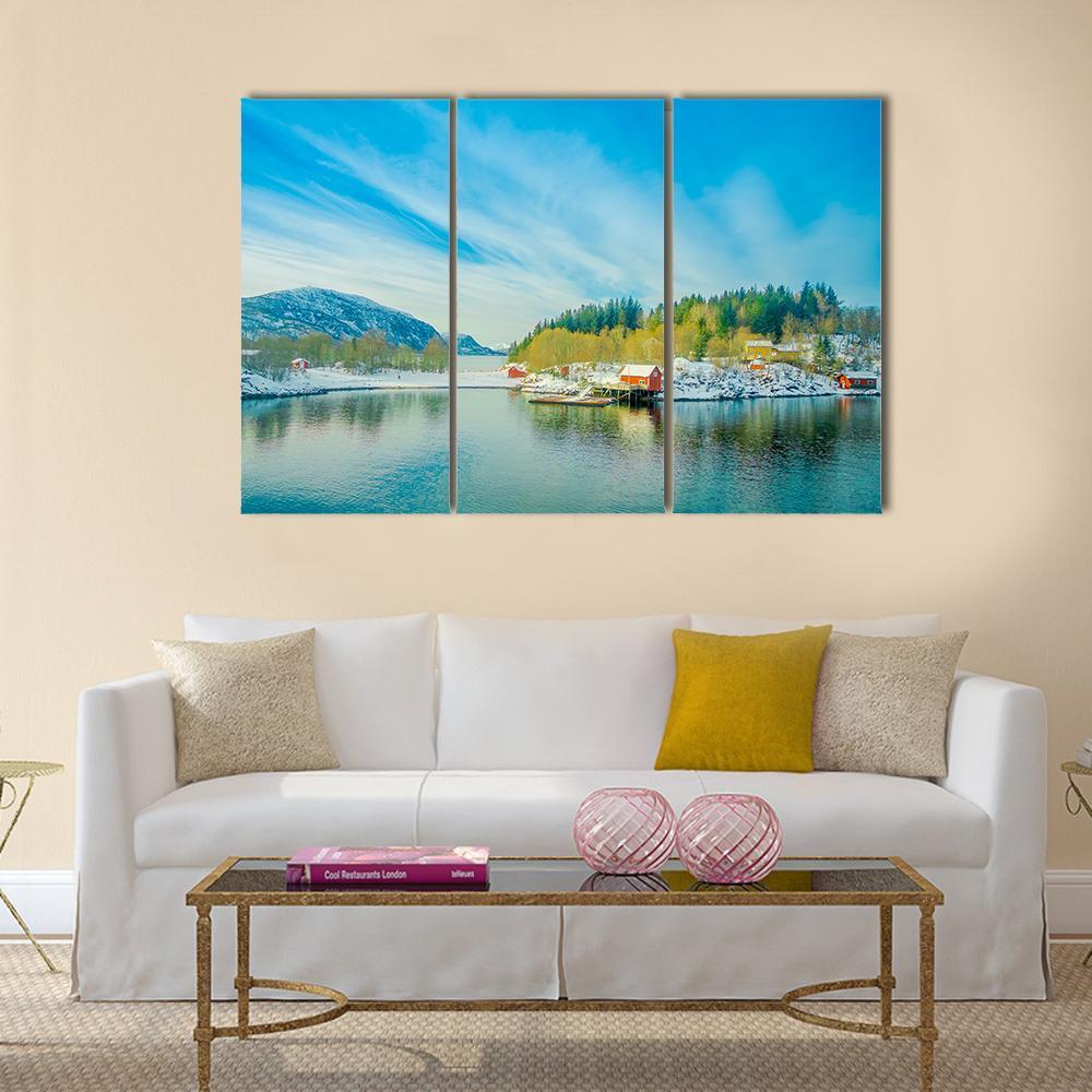 Buildings In Coastal Scenes Canvas Wall Art-3 Horizontal-Gallery Wrap-37" x 24"-Tiaracle