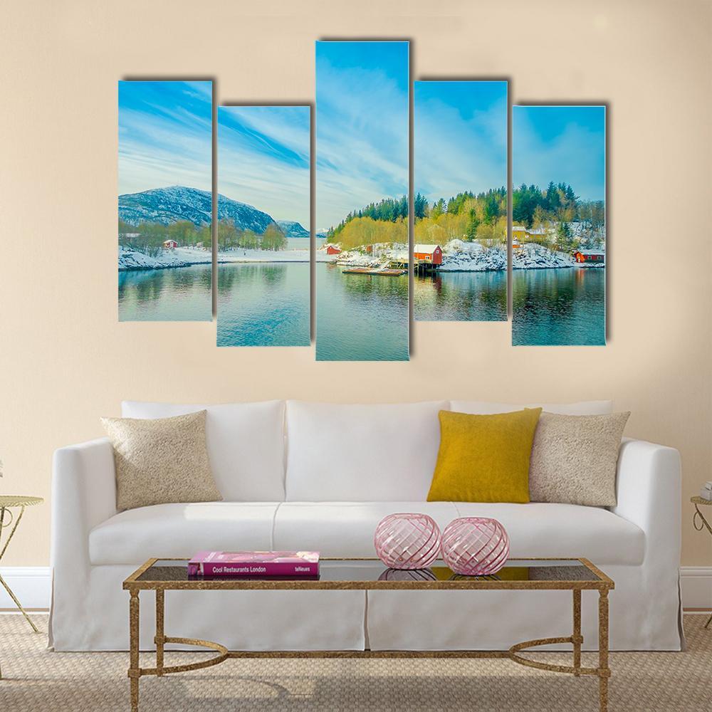 Buildings In Coastal Scenes Canvas Wall Art-5 Pop-Gallery Wrap-47" x 32"-Tiaracle