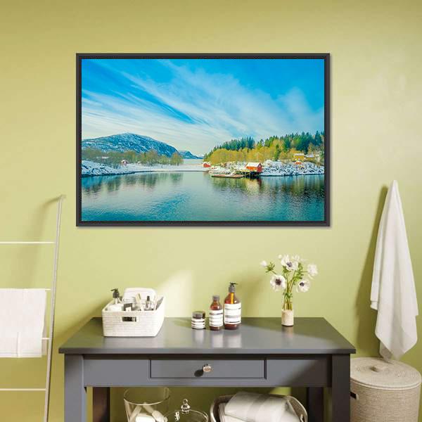 Buildings In Coastal Scenes Canvas Wall Art-3 Horizontal-Gallery Wrap-25" x 16"-Tiaracle