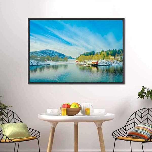 Buildings In Coastal Scenes Canvas Wall Art-3 Horizontal-Gallery Wrap-25" x 16"-Tiaracle