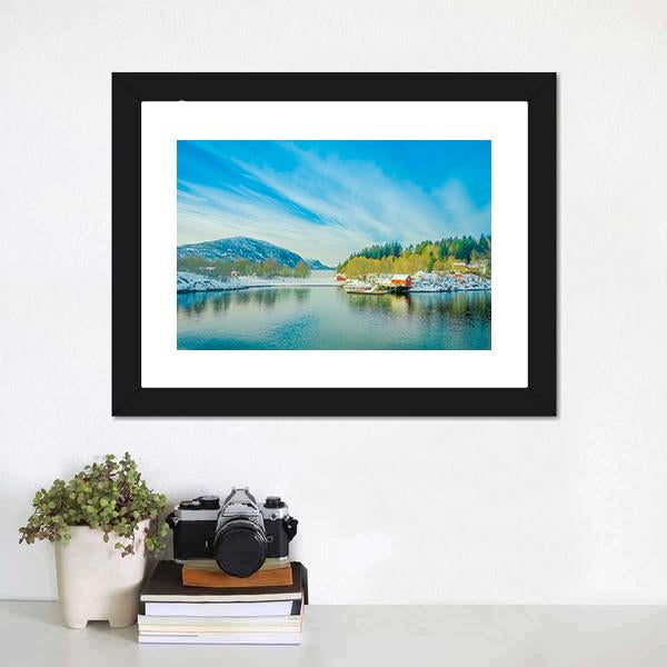 Buildings In Coastal Scenes Canvas Wall Art-1 Piece-Framed Print-20" x 16"-Tiaracle