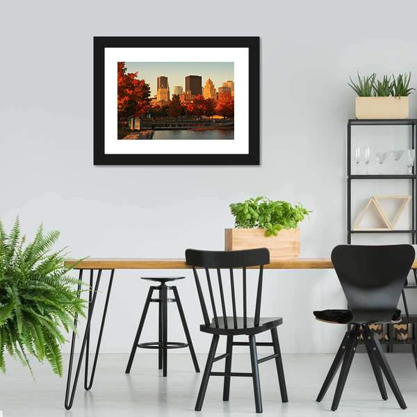 Buildings In Montreal Canvas Wall Art-3 Horizontal-Gallery Wrap-25" x 16"-Tiaracle