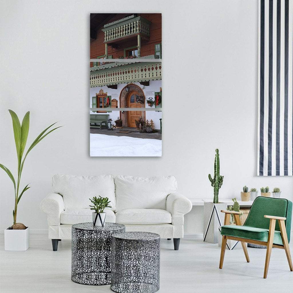 Building Of Germany Vertical Canvas Wall Art-3 Vertical-Gallery Wrap-12" x 25"-Tiaracle