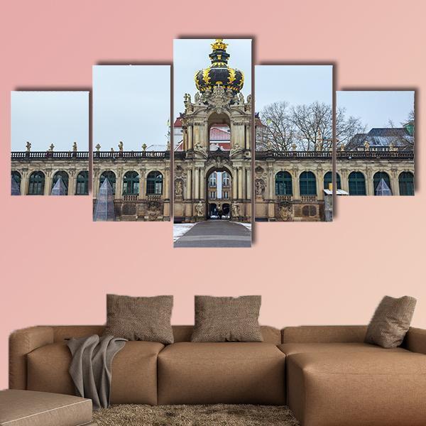 Zwinger Palace Germany Canvas Wall Art-5 Star-Gallery Wrap-62" x 32"-Tiaracle