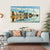 Buildings On Liffey River Canvas Wall Art-5 Horizontal-Gallery Wrap-22" x 12"-Tiaracle
