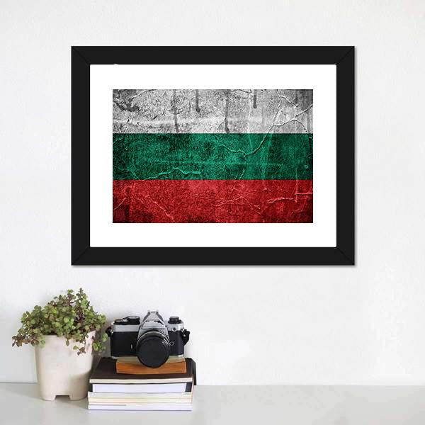 Bulgarian Flag Canvas Wall Art-1 Piece-Framed Print-20" x 16"-Tiaracle