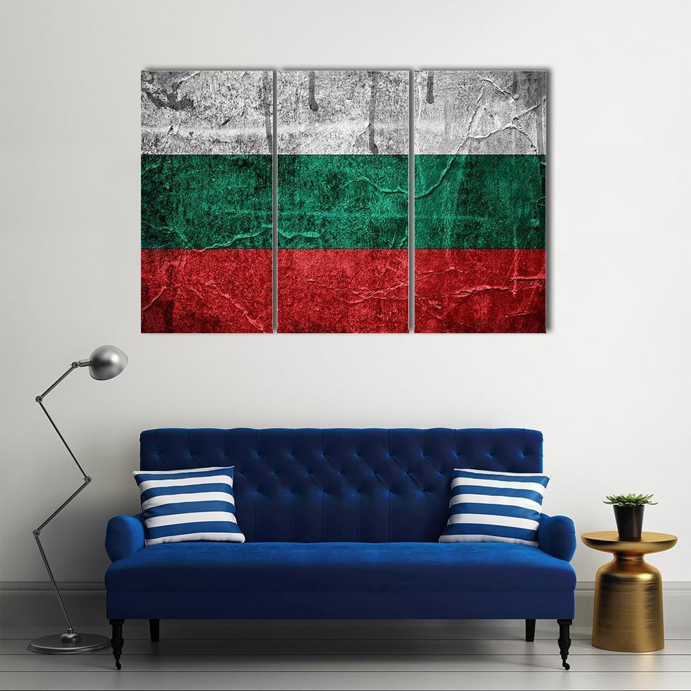 Bulgarian Flag Canvas Wall Art-3 Horizontal-Gallery Wrap-37" x 24"-Tiaracle