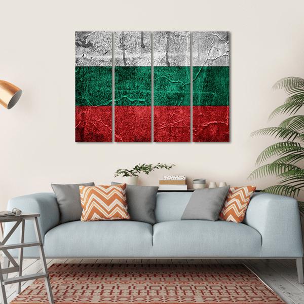 Bulgarian Flag Canvas Wall Art-4 Horizontal-Gallery Wrap-34" x 24"-Tiaracle