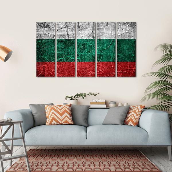 Bulgarian Flag Canvas Wall Art-5 Horizontal-Gallery Wrap-22" x 12"-Tiaracle