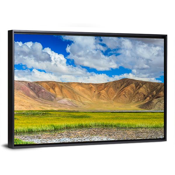 Bulunkul Lake Tajikistan Canvas Wall Art-3 Horizontal-Gallery Wrap-25" x 16"-Tiaracle