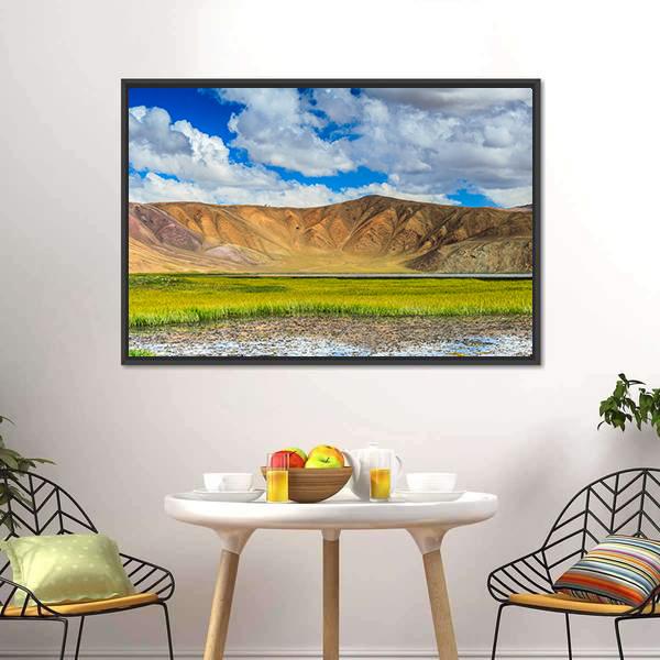 Bulunkul Lake Tajikistan Canvas Wall Art-3 Horizontal-Gallery Wrap-25" x 16"-Tiaracle