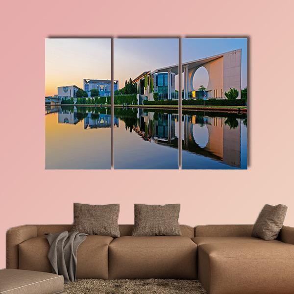 Bundeskanzleramt In Berlin Canvas Wall Art-3 Horizontal-Gallery Wrap-25" x 16"-Tiaracle