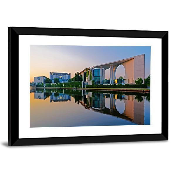 Bundeskanzleramt In Berlin Canvas Wall Art-3 Horizontal-Gallery Wrap-25" x 16"-Tiaracle