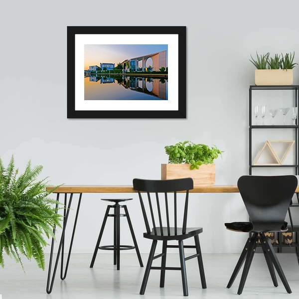 Bundeskanzleramt In Berlin Canvas Wall Art-3 Horizontal-Gallery Wrap-25" x 16"-Tiaracle