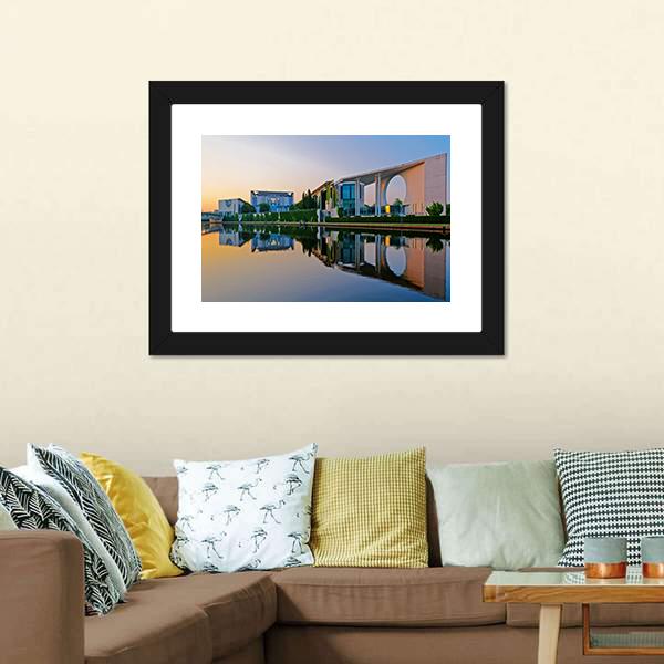 Bundeskanzleramt In Berlin Canvas Wall Art-3 Horizontal-Gallery Wrap-25" x 16"-Tiaracle