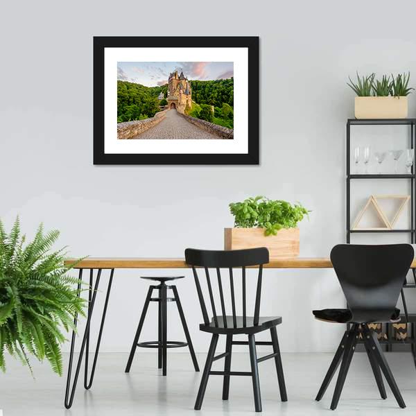 Burg Eltz Castle Germany Vertical Canvas Wall Art-3 Vertical-Gallery Wrap-12" x 25"-Tiaracle