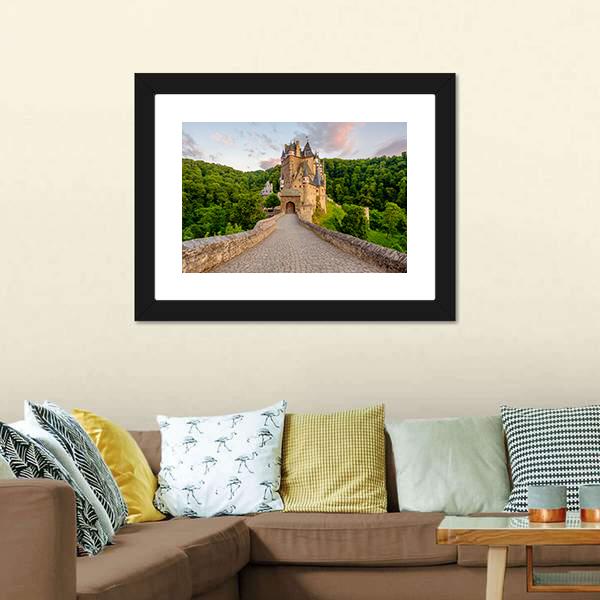 Burg Eltz Castle Germany Vertical Canvas Wall Art-3 Vertical-Gallery Wrap-12" x 25"-Tiaracle