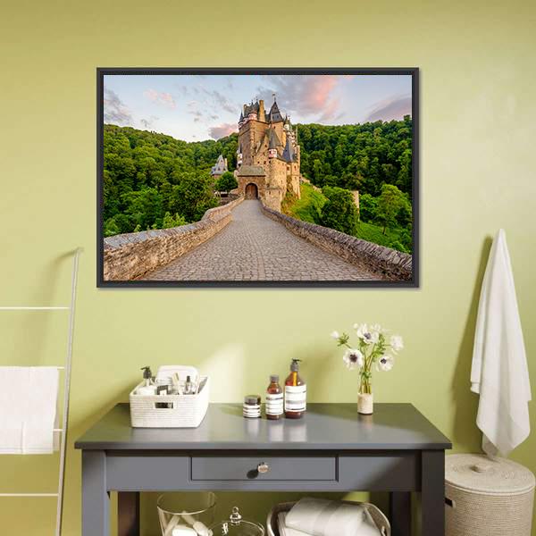 Burg Eltz Castle Germany Vertical Canvas Wall Art-3 Vertical-Gallery Wrap-12" x 25"-Tiaracle