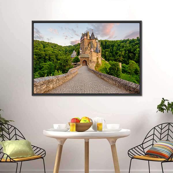 Burg Eltz Castle Germany Vertical Canvas Wall Art-3 Vertical-Gallery Wrap-12" x 25"-Tiaracle