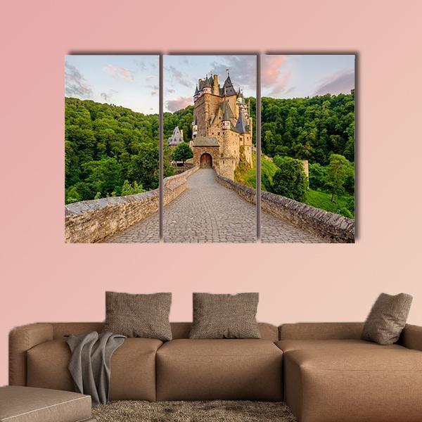 Burg Eltz Castle Germany Canvas Wall Art-3 Horizontal-Gallery Wrap-37" x 24"-Tiaracle