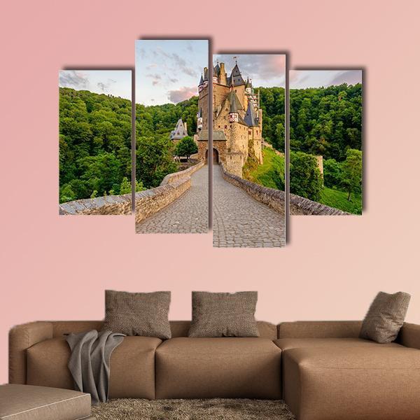 Burg Eltz Castle Germany Canvas Wall Art-4 Pop-Gallery Wrap-50" x 32"-Tiaracle
