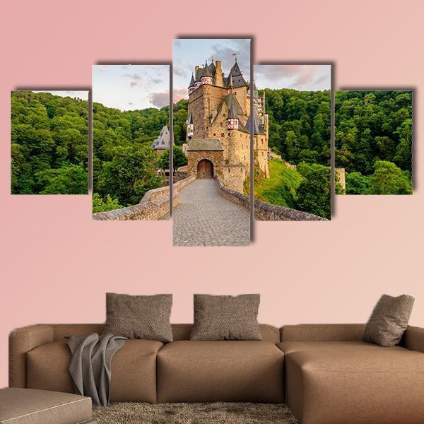 Burg Eltz Castle Germany Canvas Wall Art-1 Piece-Gallery Wrap-48" x 32"-Tiaracle