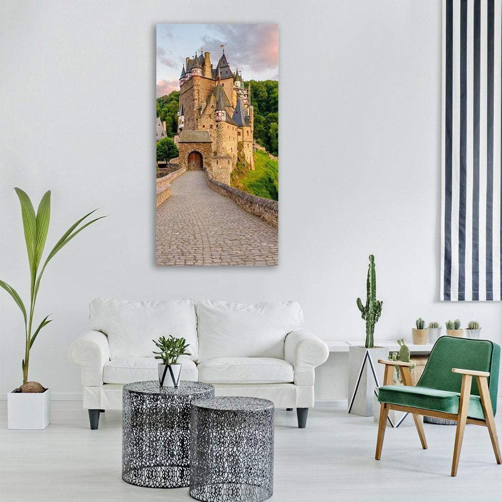 Burg Eltz Castle Germany Vertical Canvas Wall Art-3 Vertical-Gallery Wrap-12" x 25"-Tiaracle