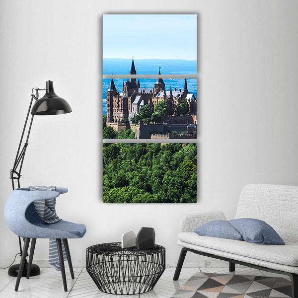 Burg Hohenzollern Castle Vertical Canvas Wall Art-3 Vertical-Gallery Wrap-12" x 25"-Tiaracle