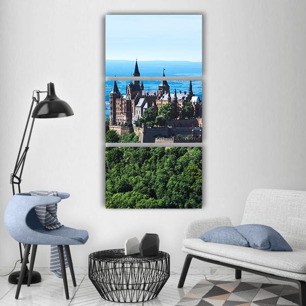 Burg Hohenzollern Castle Vertical Canvas Wall Art-1 Vertical-Gallery Wrap-12" x 24"-Tiaracle