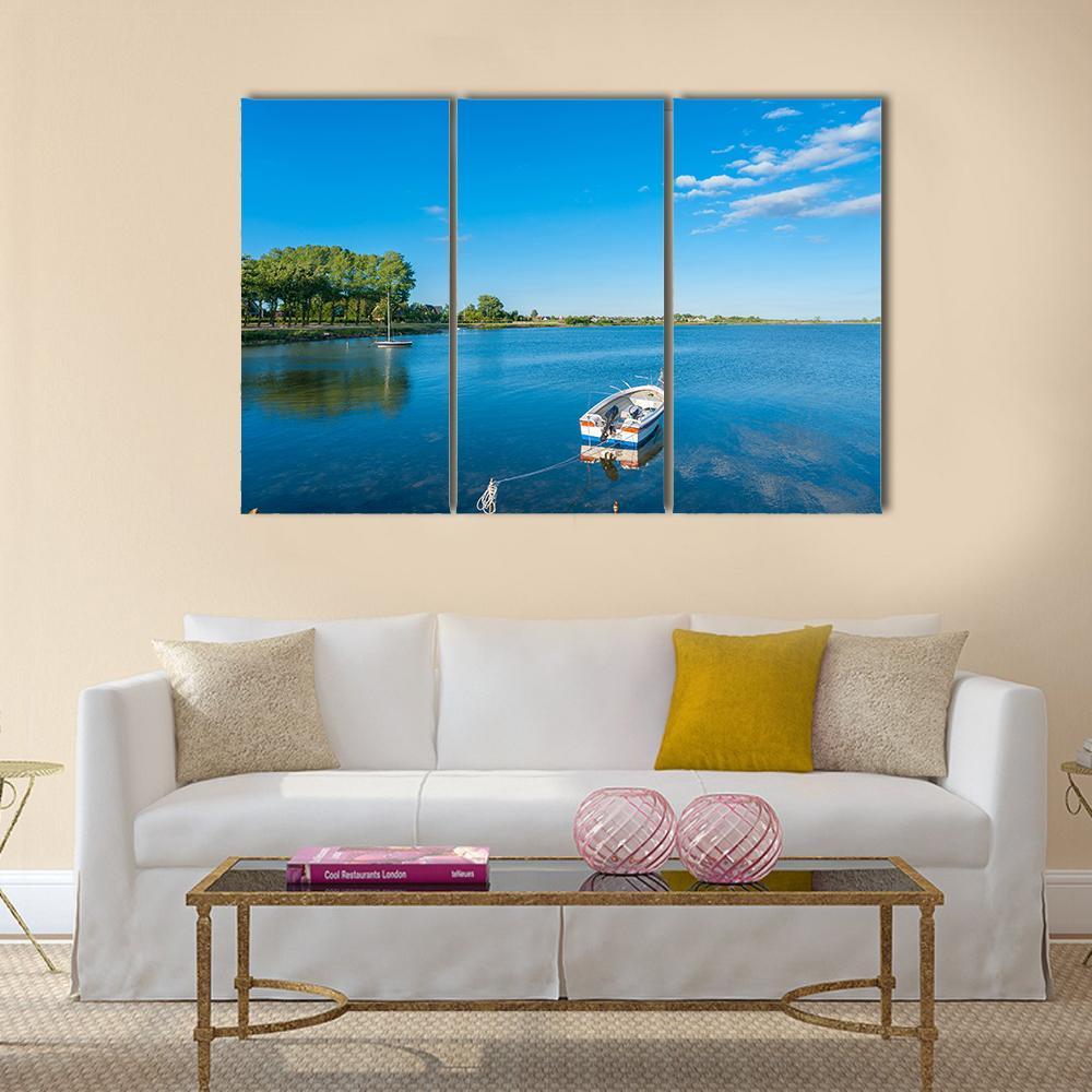 Burger Inland Lake Canvas Wall Art-3 Horizontal-Gallery Wrap-37" x 24"-Tiaracle