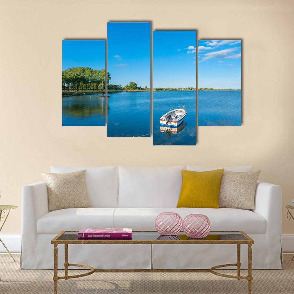 Burger Inland Lake Canvas Wall Art-4 Pop-Gallery Wrap-50" x 32"-Tiaracle