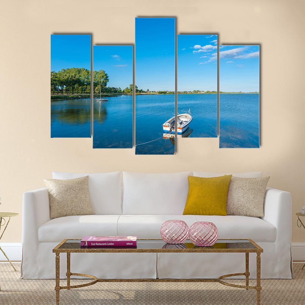 Burger Inland Lake Canvas Wall Art-5 Pop-Gallery Wrap-47" x 32"-Tiaracle