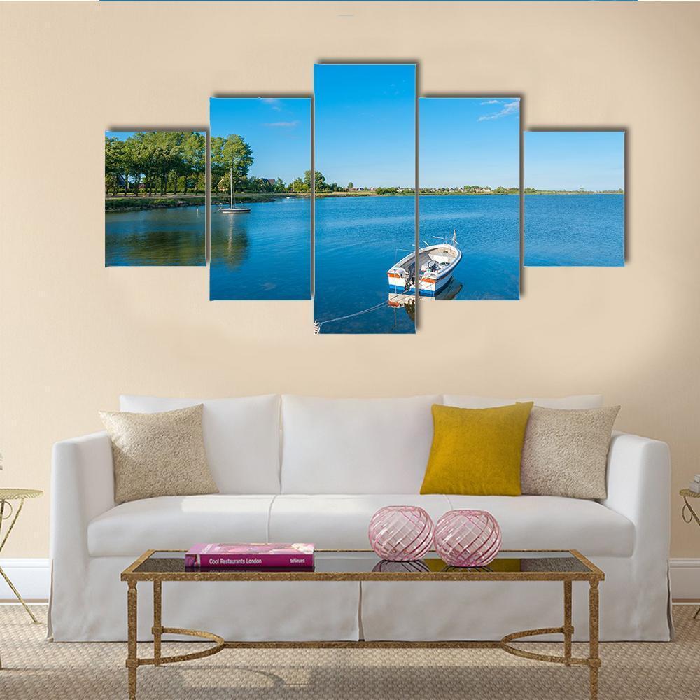 Burger Inland Lake Canvas Wall Art-5 Star-Gallery Wrap-62" x 32"-Tiaracle