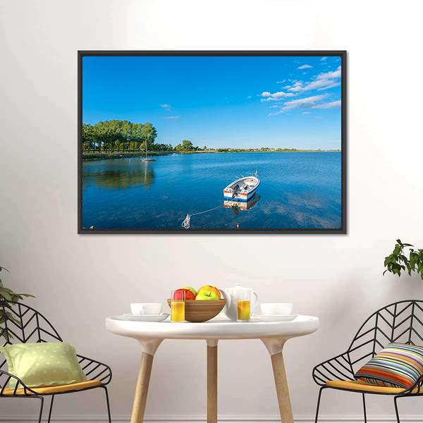 Burger Inland Lake Canvas Wall Art-3 Horizontal-Gallery Wrap-25" x 16"-Tiaracle
