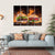 Burgers With Fire Flames Canvas Wall Art-4 Horizontal-Gallery Wrap-34" x 24"-Tiaracle