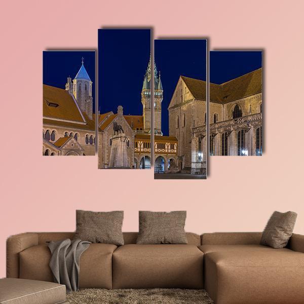 Braunschweig At Evening Canvas Wall Art-4 Pop-Gallery Wrap-50" x 32"-Tiaracle