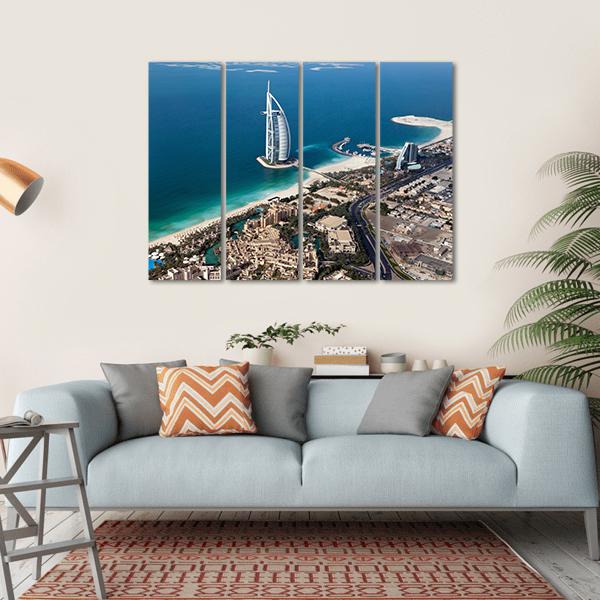 Burj Al Arab Canvas Wall Art-4 Horizontal-Gallery Wrap-34" x 24"-Tiaracle