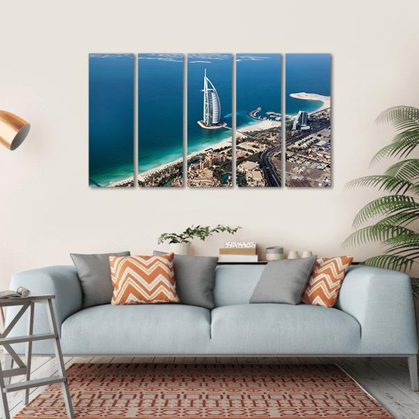 Burj Al Arab Canvas Wall Art-5 Horizontal-Gallery Wrap-22" x 12"-Tiaracle