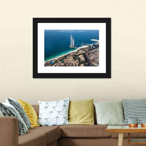 Burj Al Arab Panoramic Canvas Wall Art-1 Piece-36" x 12"-Tiaracle