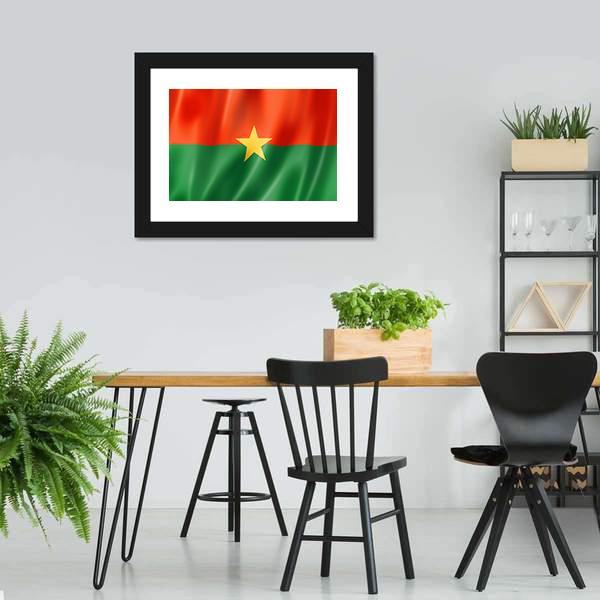 Burkina Faso Flag Canvas Wall Art-5 Horizontal-Gallery Wrap-22" x 12"-Tiaracle