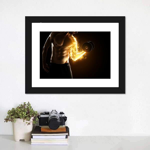 Burning Muscles Canvas Wall Art-1 Piece-Framed Print-20" x 16"-Tiaracle