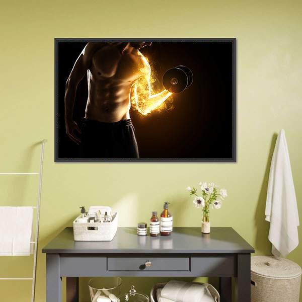 Burning Muscles Canvas Wall Art-3 Horizontal-Gallery Wrap-25" x 16"-Tiaracle