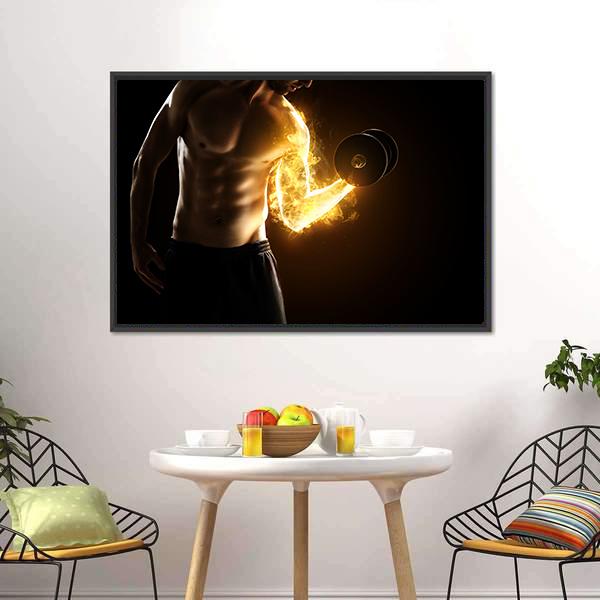 Burning Muscles Canvas Wall Art-3 Horizontal-Gallery Wrap-25" x 16"-Tiaracle