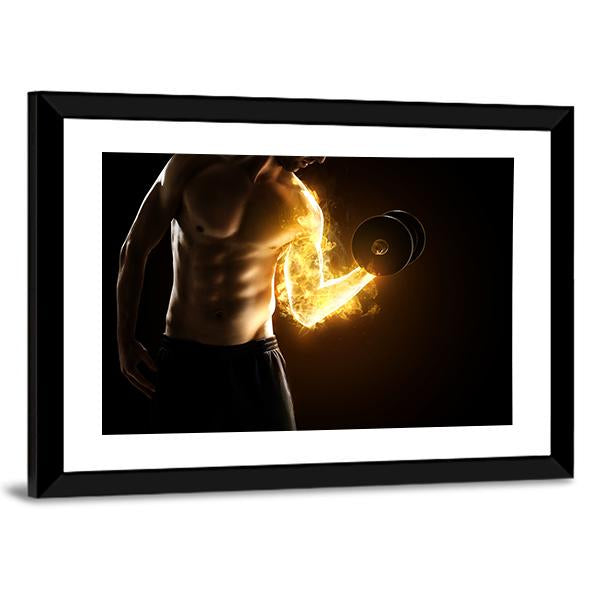 Burning Muscles Canvas Wall Art-3 Horizontal-Gallery Wrap-25" x 16"-Tiaracle