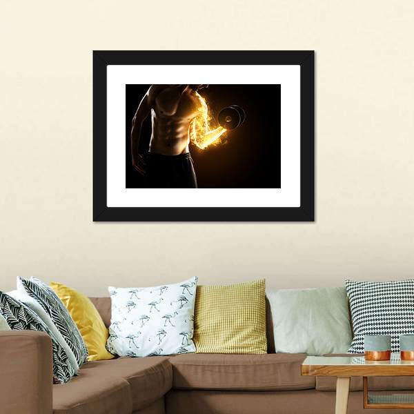 Burning Muscles Canvas Wall Art-3 Horizontal-Gallery Wrap-25&quot; x 16&quot;-Tiaracle