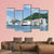 Busan City With Lake Canvas Wall Art-5 Pop-Gallery Wrap-47" x 32"-Tiaracle