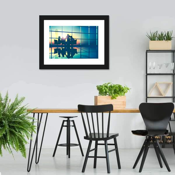 Business Meeting Canvas Wall Art-3 Horizontal-Gallery Wrap-25" x 16"-Tiaracle
