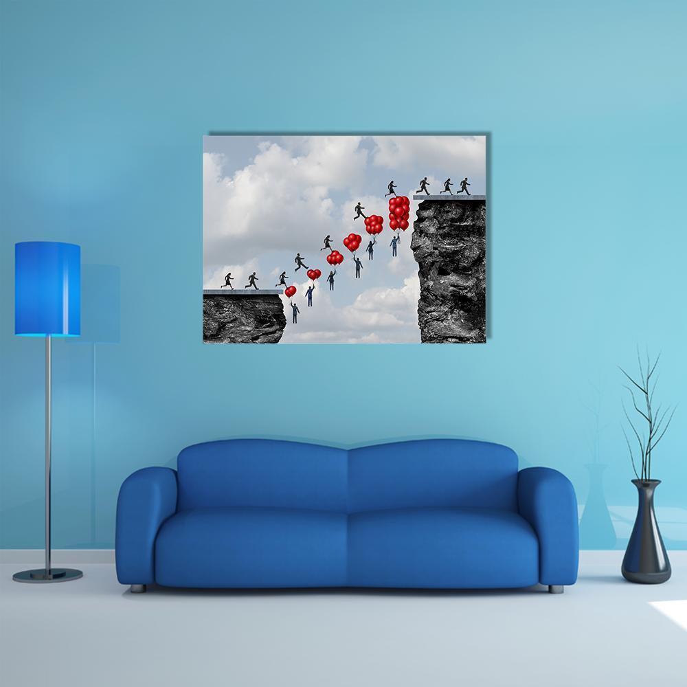 Business Teamwork Success Canvas Wall Art-5 Horizontal-Gallery Wrap-22" x 12"-Tiaracle